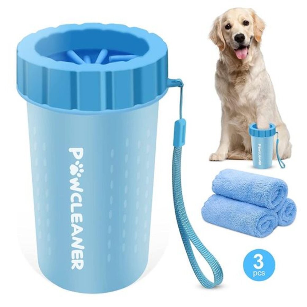 Paw Cleaner Pet Foot Cleaner for Small Medium Breed  (with 3 Absorbent Towel)